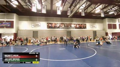 80 lbs Cons. Semi - Beckett Mock, Warrior Wrestling Club vs Archer Brown, Pleasant Grove Jr. High