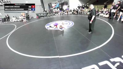 135 lbs Emmyjane Bragg, SDIKWA - San Diego-Imperial Kids Wrestling Association vs Bella Wojciechowski, TCWA - Tri-Counties Wrestling Association