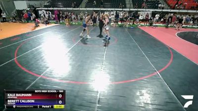 160 lbs Quarterfinal - Kale Baumann, Montana vs Berett Callison, Nevada