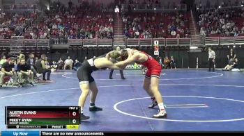 2A-138 lbs 7th Place Match - Mikey Ryan, Mount Vernon vs Austin Evans, Creston