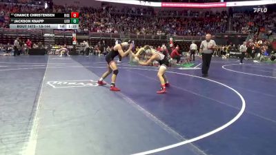 1A-144 lbs Cons. Round 4 - Jackson Knapp, Lisbon vs Chance Christensen, Riceville