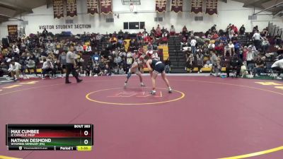 126 lbs Champ. Round 3 - Nathan Desmond, Wyoming Seminary (PA) vs Max Cumbee, IC Catholic Prep