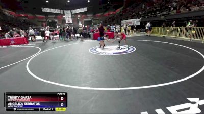 97 lbs Semifinal - Trinity Garza, Red Wave Wrestling vs Angelica Serratos, Wolf Pack WC