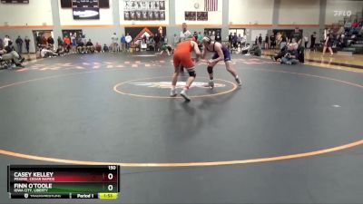 150 lbs Cons. Semi - Finn O`Toole, Iowa City, Liberty vs Casey Kelley, Prairie, Cedar Rapids