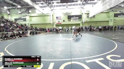 100 lbs Champ. Round 1 - Delilah Barragan, BIRMINGHAM vs Isabella Ramirez, SAN FERNANDO