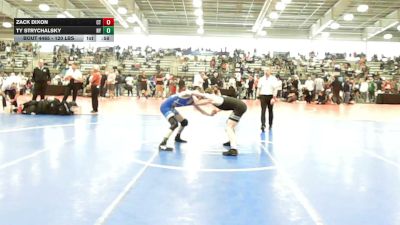 120 lbs Consi Of 32 #1 - Zack Dixon, CT vs Ty Strychalsky, NY