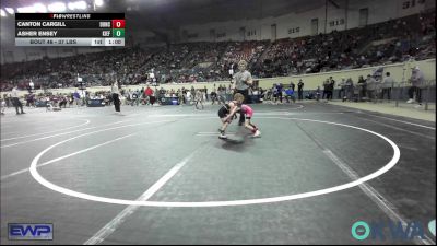 37 lbs Quarterfinal - Canton Cargill, Duncan Demon Wrestling vs Asher Ensey, Kiefer Youth Wrestling Club
