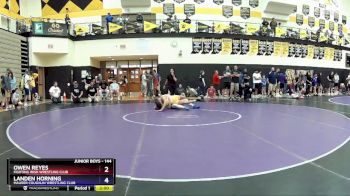 144 lbs Cons. Round 5 - Owen Reyes, Fighting Irish Wrestling Club vs Landen Horning, Maurer Coughlin Wrestling Club