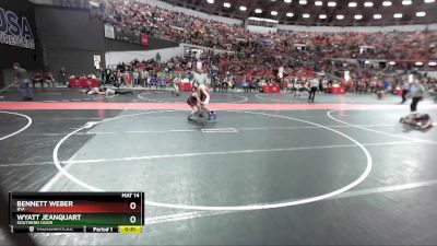 100 lbs Champ. Round 1 - Bennett Weber, BYA vs Wyatt Jeanquart, Southern Door