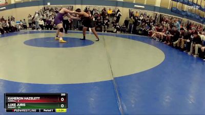 285 lbs Quarters & Wb (16 Team) - Kameron Hazelett, Lowell vs Luke Juris, Hobart