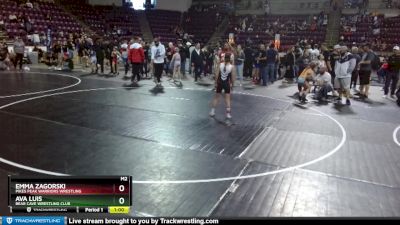 67-72 lbs Semifinal - Emma Zagorski, Pikes Peak Warriors Wrestling vs Ava Luis, Bear Cave Wrestling Club