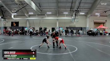 40 lbs Quarterfinal - Krew Shook, Fort Hill Mat Club vs Sophia Ochoa, Catonsville Comets