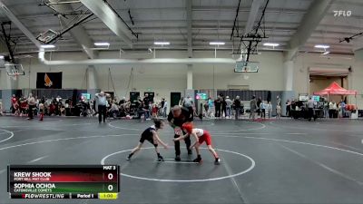40 lbs Quarterfinal - Krew Shook, Fort Hill Mat Club vs Sophia Ochoa, Catonsville Comets