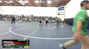 157 lbs Cons. Round 3 - John Quinonez, Menlo College vs Stephen Bell, Fontbonne University