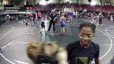 82 lbs Cons. Round 5 - Brinley Dekraker, Norris Wrestling Club - Girls vs Kami Hazen, Medicine Valley Wrestling Club