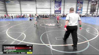 80 lbs Rd# 8- 12:30pm Saturday Final Pool - Clint Kohlman, Team Michigan vs TJ Markijohn, NCWAY National Team