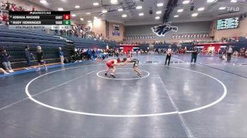 120 lbs 9th Place Match - Joshua Rhodes, Conroe Caney Creek vs Rudy Henninger, Austin Vandegrift