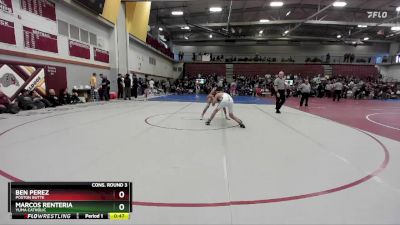 120 lbs Cons. Round 3 - Ben Perez, Poston Butte vs Marcos Renteria, Yuma Catholic