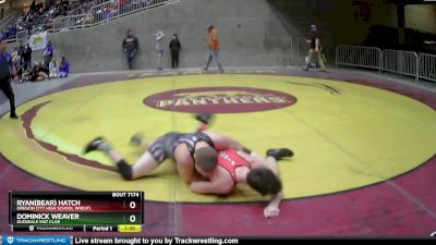 152 lbs Quarterfinal - Dominick Weaver, Glendale Mat Club vs Ryan(bear) Hatch, Oregon City High School Wrestl