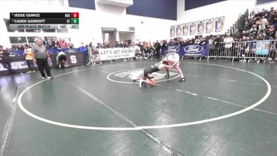 126 lbs 3rd Place Match - Jesse Quiroz, Eleanor Roosevelt vs Caden Garriott, South Torrance