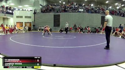 132 lbs Quarterfinals (8 Team) - Cameron Woods, Portage vs Ty Henderson, Evansville Mater Dei