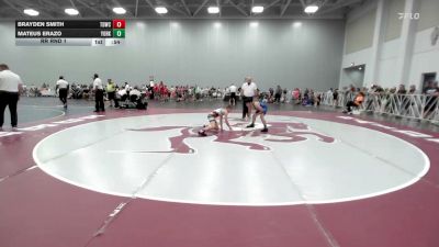 100 lbs Rr Rnd 1 - Brayden Smith, TDWC Minions Orange - EL vs Mateus Erazo, Yorktown Wrestling Club - EL