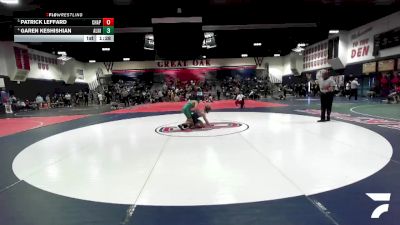 113 lbs Quarterfinal - Patrick Leffard, Chaparral vs Garen Keshishian, Aliso Niguel