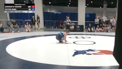 115 lbs Cons. Quarters - Addison St George, Missouri vs Payton Gines, Sanderson Wrestling Academy