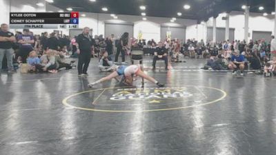 105 lbs 7th Place - Kylee Ooton, Okie Girls - GK12E vs Cidney Schaffer, Lady Assassins - GK12E