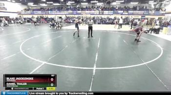 157 lbs Champ. Round 2 - Daniel Thaler, Wheaton (IL) vs Blake Jagodzinske, Augsburg