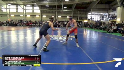 184 lbs Champ. Round 1 - David McCullough, U.S. Coast Guard Academy vs Magnus Heisler, University Of Southern Maine