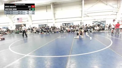 71 lbs Placement (4 Team) - Kruz Aguayo, Santas Misfits vs Greysen Seim, Wyoming Force