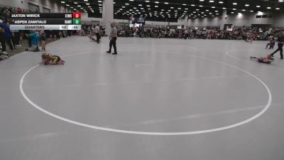 49 lbs Quarters - Jaxton Wirick, Eastwood Eagles Wrestling Club vs Aspen Zamitalo, B.A.M. Training Center