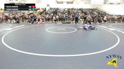 130 lbs Quarterfinal - Miles Enders, Cazenovia Wrestling Club vs Aiden Parker, Bear Cave Wrestling