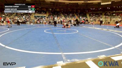 155 lbs Rr Rnd 3 - Braxton Chrisp, Cushing Tigers vs James Gaylor, Tahlequah Wrestling Club