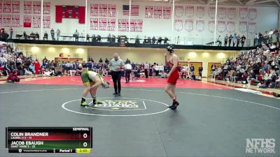 165 lbs Semifinals (8 Team) - Jacob Ebaugh, Saint Mark`s vs Colin Brandner, Laurel H S