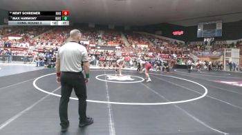 157 lbs Cons. Round 3 - Max Harmony, Buhler HS vs Newt Schreiner, Eudora HS