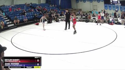 78 lbs Finals (2 Team) - Skyler Rainey, Team Missouri Boys vs Gage Wangen, Minnesota Storm Red Boys