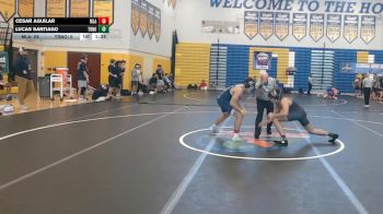 157 lbs Quarterfinals (8 Team) - Cesar Aguilar, Mater Lakes Academy vs Lucas Santiago, True North