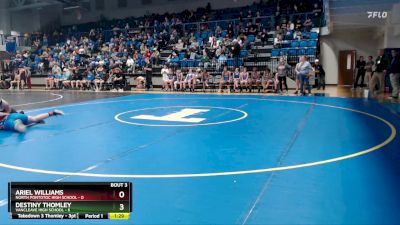 235 lbs Quarterfinals (8 Team) - Jaelyn Elgin, North Pontotoc High School vs Riley Waldrop, Vancleave High School