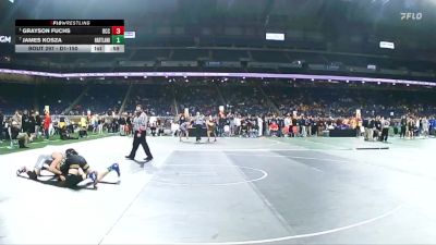 D1-150 lbs Semifinal - Grayson Fuchs, Detroit Catholic Central vs James Kosza, Hartland