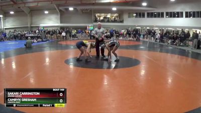 110 lbs Champ. Round 2 - Camryn Gresham, Lakota East vs Sakari Carrington, Grand Haven