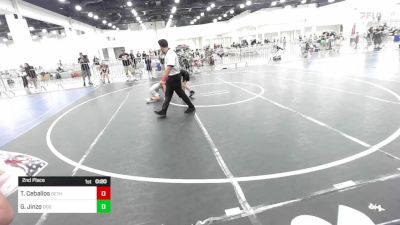 70 lbs 2nd Place - Tallan Ceballos, Dethrone WC vs Giovanni Jinzo, Dog Pound WC