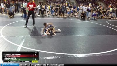 52-55 lbs Round 1 - Samuel Cisneros, SLV Elite Wrestling Club vs Gavin Greer, Widefield Wrestling Club