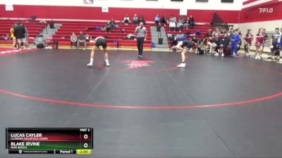 120 lbs Quarterfinal - Blake Irvine, Don Bosco vs Lucas Cayler, Clarion-Goldfield-Dows