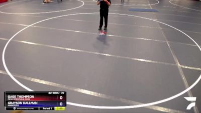 70 lbs Round 1 - Gage Thompson, Peak Wrestling Club vs Grayson Kallman, Minnesota