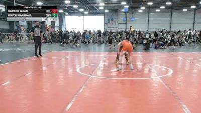72 lbs Round 4 (1:30pm Friday) - Royce Marshall, CTWHALE vs Karson Waag, Oklahoma Elite