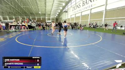 190 lbs Semifinal - Amie Hartman, ID vs Kathryn Hingano, CA