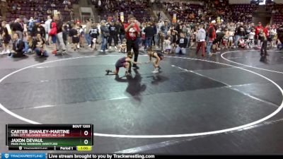 53 lbs 5th Place Match - Jaxon Devaul, Pikes Peak Warriors Wrestling vs Carter Shanley-Martinez, Steel City Reloaded Wrestling Club