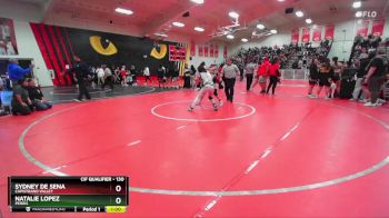 130 lbs Cons. Round 5 - Natalie Lopez, Perris vs Sydney De Sena, Capistrano Valley